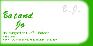 botond jo business card